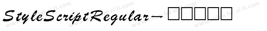 Style Script Regular字体转换